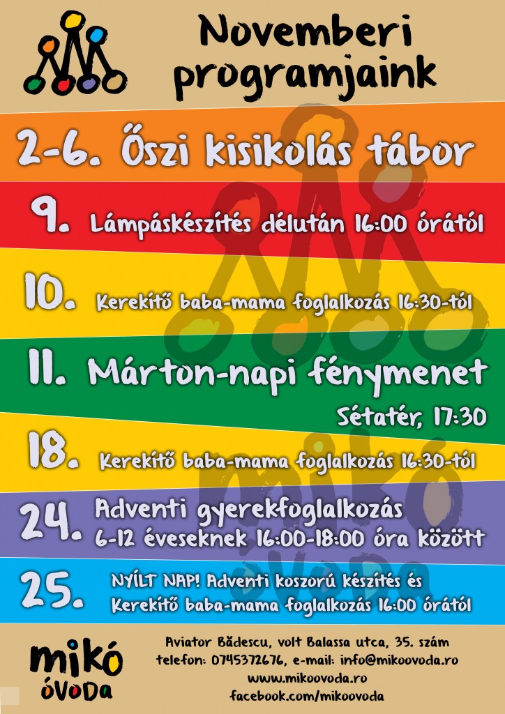 Novemberi programok